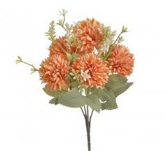 Kytice umělých chryzantém s doplňky, květ  Ø 5cm, dl. 26cm