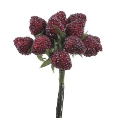 Umělá malina na drátku malá 1,5cm/10cm - 144 kusů