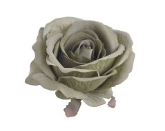 Velká hlavička umělé polorozvité růže 8 cm, 6ks, barva_30