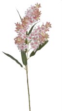 Umělá rozvětvená větvička s květy hortensie dl. 90cm - zápich