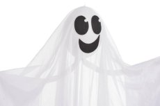 Závěsný duch Halloween bílý 90 cm
