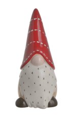 Keramická postava skřítka v kulichu 6,5cmL x 7,5cmW x 15cmH - 4ks