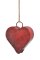 Dekorace kravský zvonec ve tvaru srdce, zvonec 10cm, závěs 18cm