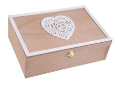 Dřevěná dekorativní krabička 22cmL x 15cmW x 7cmH