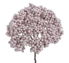 Umělé dekorační bobule růžové 25 cm
