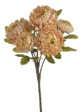 Kytice umělých chryzantém 3 květy+2 poupata, květ Ø 9cm, kytice dl.52cm