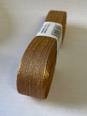 Jednobarevná plátnová stuha s efektní nití 2cm/10m