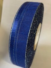 Plátnová stuha se vzorem a metaloplastem 25mm/25m