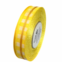 Kostkovaná stuha s monofilem a vlascem 1,3cm/25m