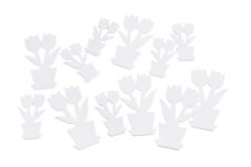Dřevěný tulipán v květináči různé velikosti 5cm/7cm - výsek 12ks