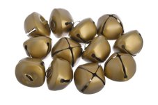 Vánoční dekorace barvené 3D kovové rolničky Ø 3,8cm