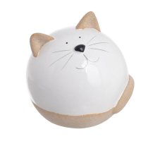 Dekorace keramická figurka kočka 10,5cmLx10,5cmWx11,5cmH
