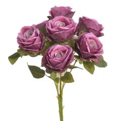 Kytice umělých růží, 7 květů, květ Ø 8cm, dl. celkem 43cm