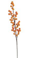 Umělá větvička s oranžovými bobulemi 67 cm