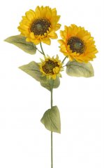 Umělá kvetoucí slunečnice s dvěma květy Ø13cm/ dl.86cm