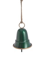 Dekorace kovový zvonek (9cmØx11cmH) 20cmH - závěs