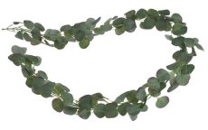 Umělá girlanda eukalyptus populus - lístek 5,5 cm, dl. 194cm