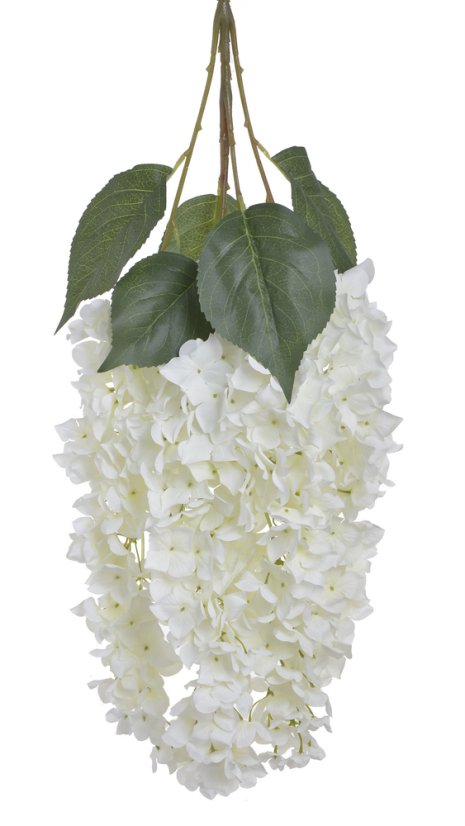 Umělé kvetoucí převislé větvičky hortenzie dl. 82cm