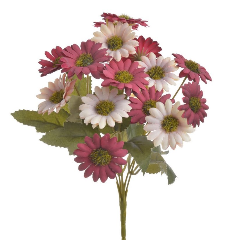 Kytice umělých aster alpských, květ Ø 4cm, dl. kytice 32cm