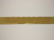 Plátnová vzorovaná stuha s metaloplastem a drátkem v krajích 2,45cm/25m