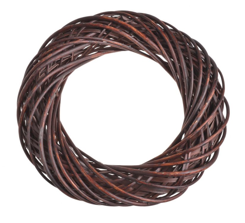 Proutěný věnec z různých druhů proutí Ø 40cm/tl.8cm
