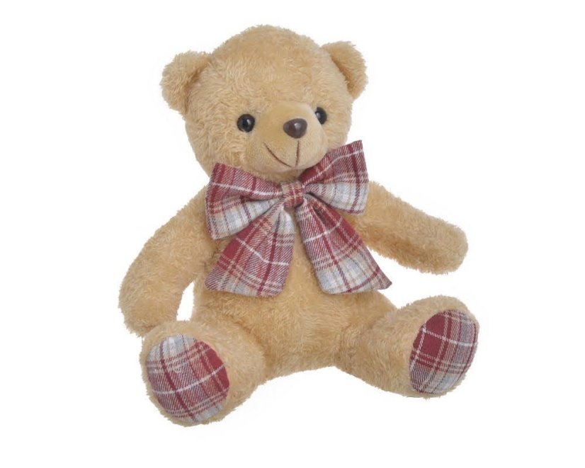 Dekorace sedící plyšový medvěd.20cmLx18cmWx20cmH