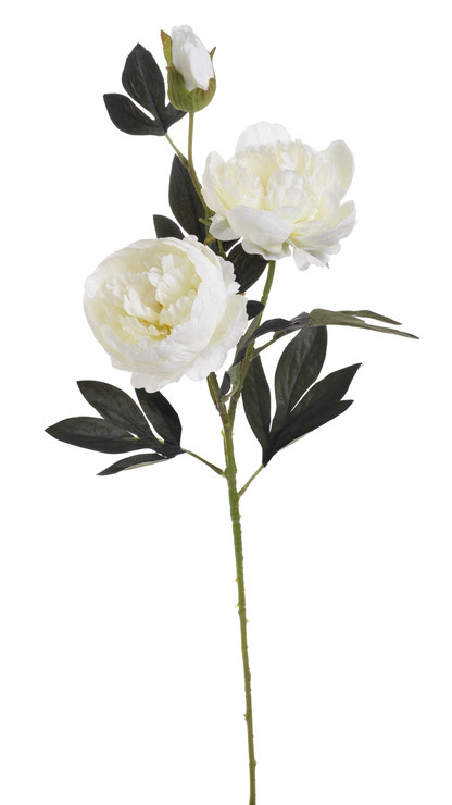 Umělé pivoňky na stonku s listy květ Ø 10 cm, dl.76 cm