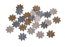 Vánoční výseky vločky, mix barev, 2 cm, 36 ks