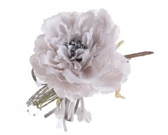 Krajková růže s klipem, 10 cm - 04
