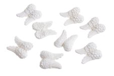 Vánoční dekorace poglitrovaná křídla 3cm - 8ks