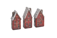 Dekorace keramický domek MIX druhů 2,8-3,5cmLx2,3-2,5cmWx6,2-7cmH