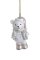 Vánoční dekorace - medvídek s dárkem 6,5cmH - závěs