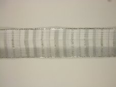 Kostková stuha s monofile, metaloplastem a drátkem v okraji 40mm/25m