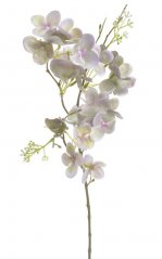 Větvička s květy umělé hortenzie a doplňky dl.50cm