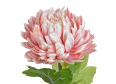 Umělá chryzantema s listy, květ Ø 9cm, dl. 59cm