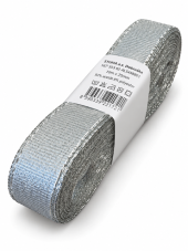 Plátnová stuha Torsade 15 mm / 10 m – metalická