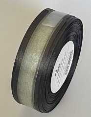 Smuteční atlasová stuha 25mm/25m