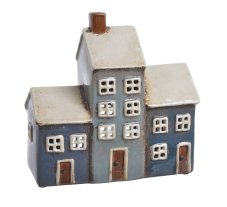 Keramický domek - svícen na light svíčku 15,5cmL x7cm x 15,5cmH