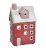 Keramický domek - svícen na light svíčku 10cmL x 6,5cmW x 17cmH balení: 2 kusy v balení