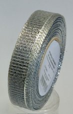 Jednobarevná kostková stuha s metaloplastem a drátkem 15mm/25m