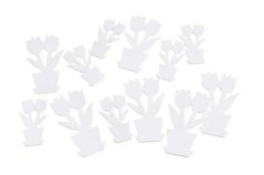 Dřevěný tulipán v květináči různé velikosti 5cm/7cm - výsek 12ks