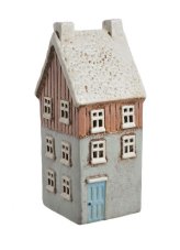 Keramický domek - svícen na light svíčku 10cmL x 9,5cmW x 21,5cmH