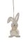 Velikonoční dřevěný zajíček 6cmL x 1cmW x 12cmH. - závěs