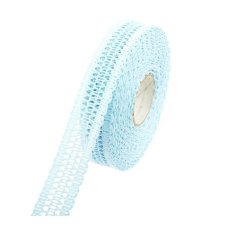 Dekorační síťovaná stuha 2,5cm/dl. 10m - modrá světlá