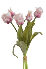 Svazek umělých papouščích tulipánů hlavička 5,5cm, celkem dl. 46 cm - 5ks