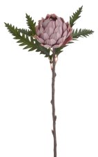 Umělý kvetoucí artyčok s listy dl. 54cm