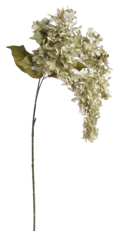 Převislý květ hortenzie na dlouhém stonku dl.120cm - Barva: Zelená světlá