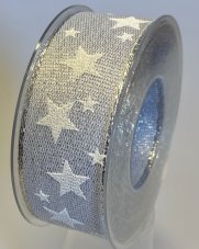 Vánoční tkaná stuha s potiskem 4cm/dl. 20m