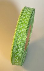 Kostkovaná stuha se vzorem a drátkem 1,5cm/25m