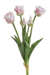 Svazek umělých papouščích tulipánů hlavička 5,5cm, celkem dl. 46 cm - 5ks